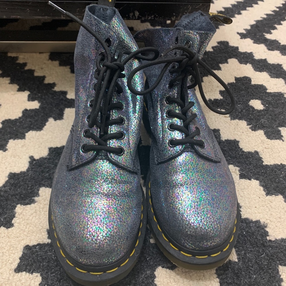 Doc Marten Iridescent Oil Spill Pascal *RIPPED*